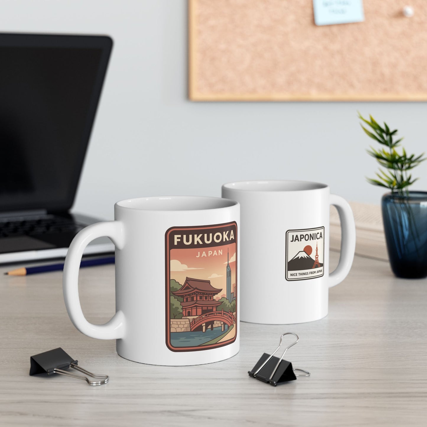 Fukuoka Japan Logo Ceramic Mug