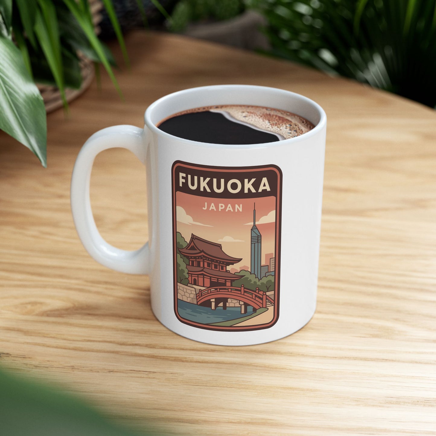 Fukuoka Japan Logo Ceramic Mug