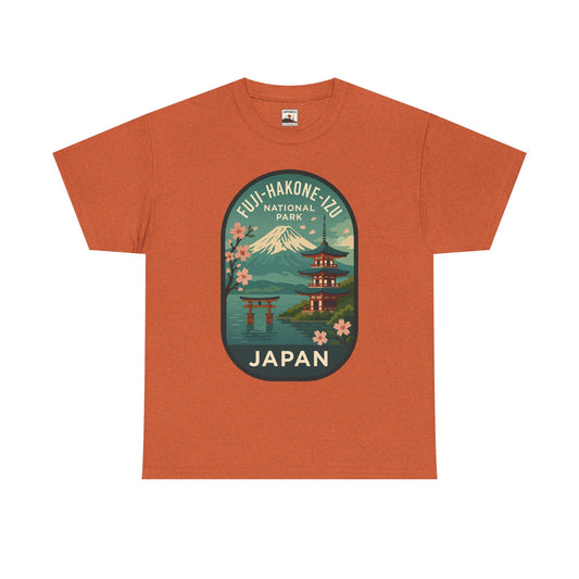 Fuji - Hakone - Izu National Park Logo Unisex Heavy Cotton Tee