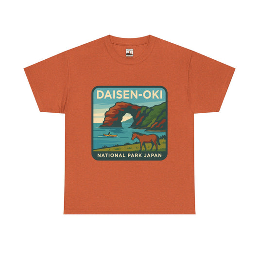 Daisen - Oki National Park Logo Unisex Heavy Cotton Tee