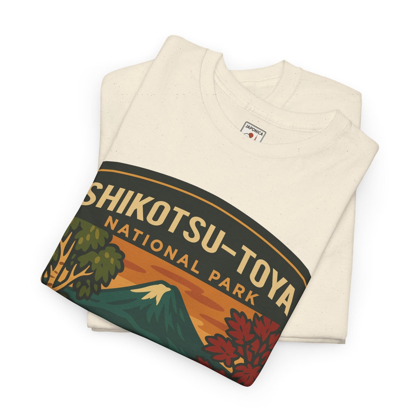 Shikotsu - Toya National Park Logo Vintage Unisex Heavy Cotton Tee