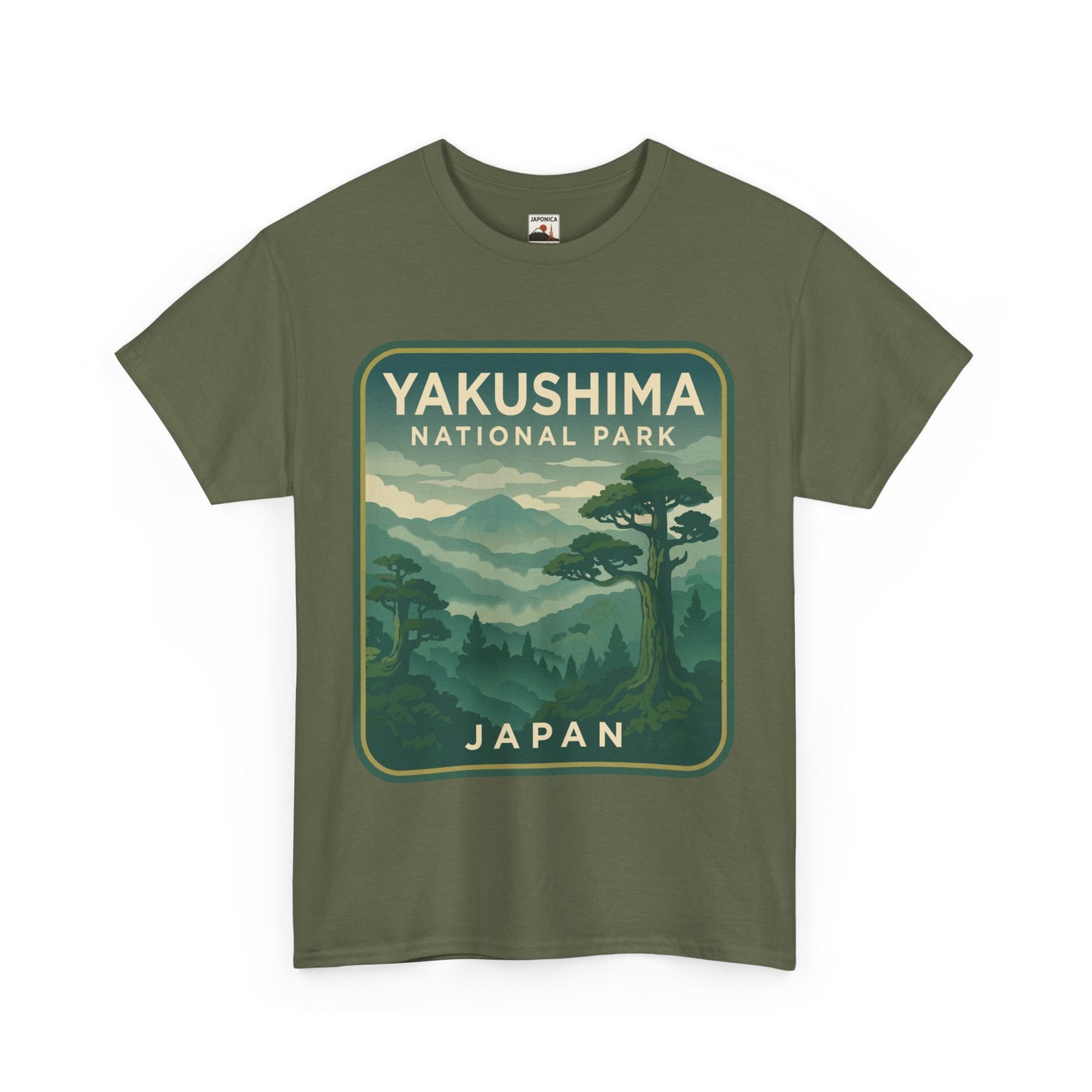 Yakushima National Park Logo Unisex Heavy Cotton Tee