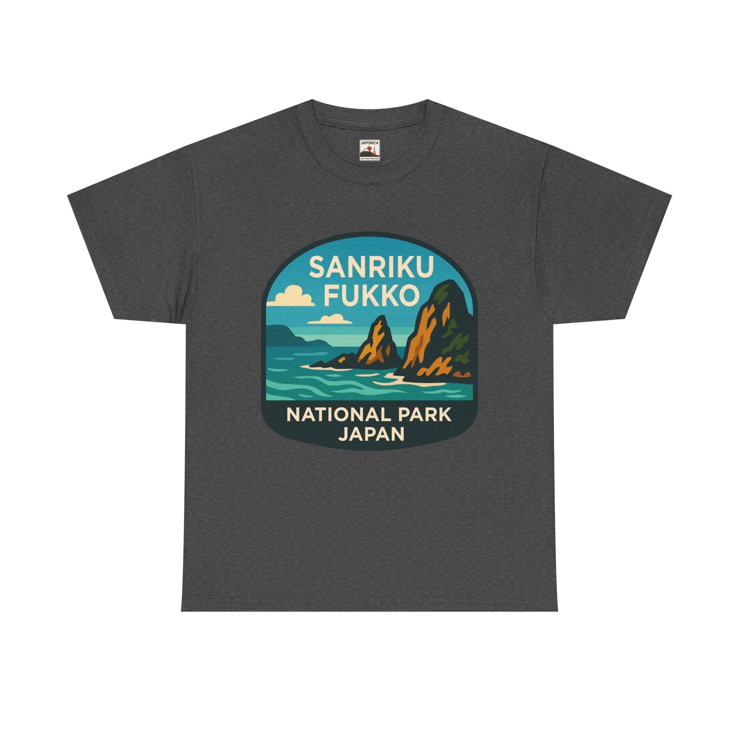 Sanriku - Fukko National Park Logo Unisex Heavy Cotton Tee