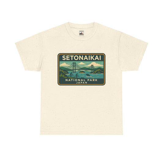 Setonaikai National Park Logo Unisex Heavy Cotton Tee