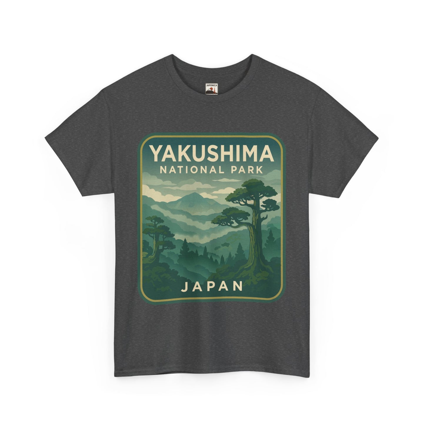Yakushima National Park Logo Unisex Heavy Cotton Tee
