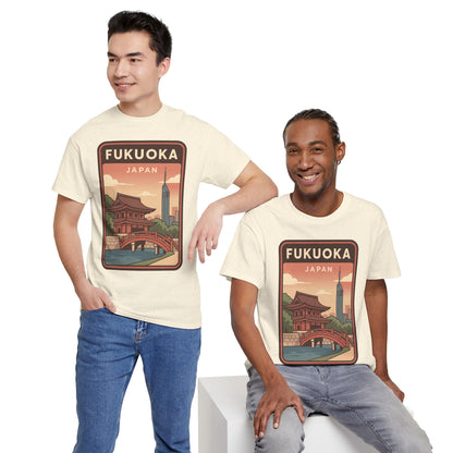 Fukuoka Japan Vintage Unisex Heavy Cotton Tee