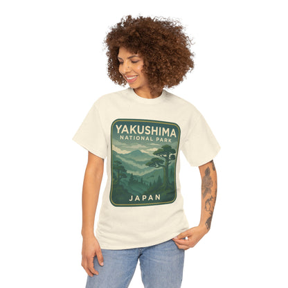 Yakushima National Park Logo Unisex Heavy Cotton Tee