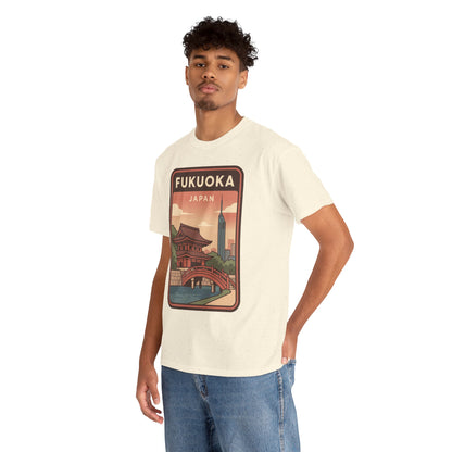 Fukuoka Japan Vintage Unisex Heavy Cotton Tee