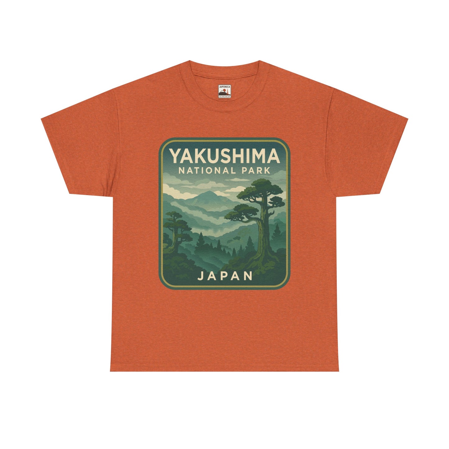 Yakushima National Park Logo Unisex Heavy Cotton Tee