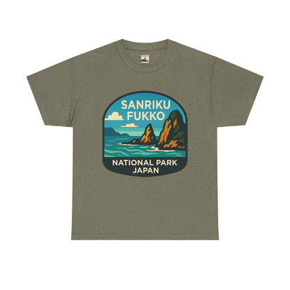Sanriku - Fukko National Park Logo Unisex Heavy Cotton Tee