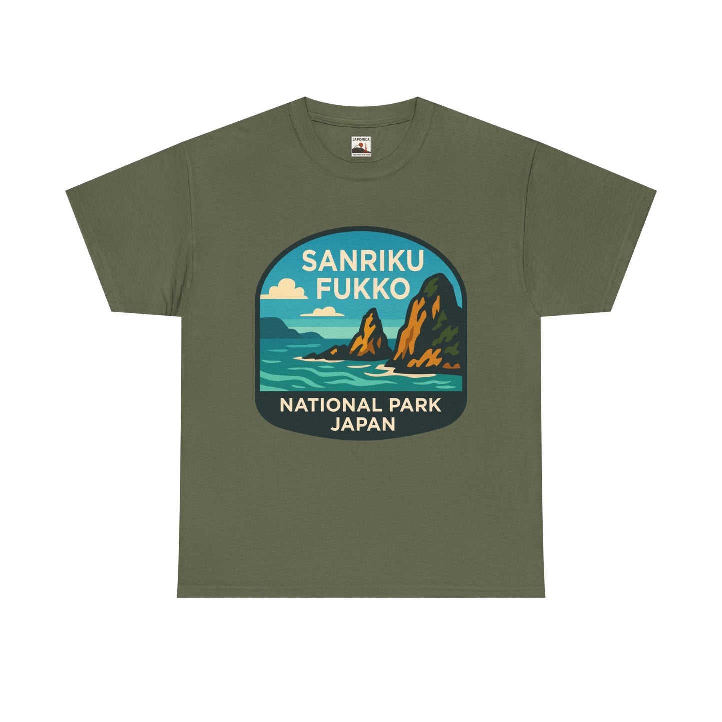 Sanriku - Fukko National Park Logo Unisex Heavy Cotton Tee