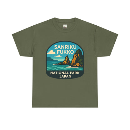 Sanriku - Fukko National Park Logo Unisex Heavy Cotton Tee