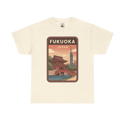 Fukuoka Japan Vintage Unisex Heavy Cotton Tee