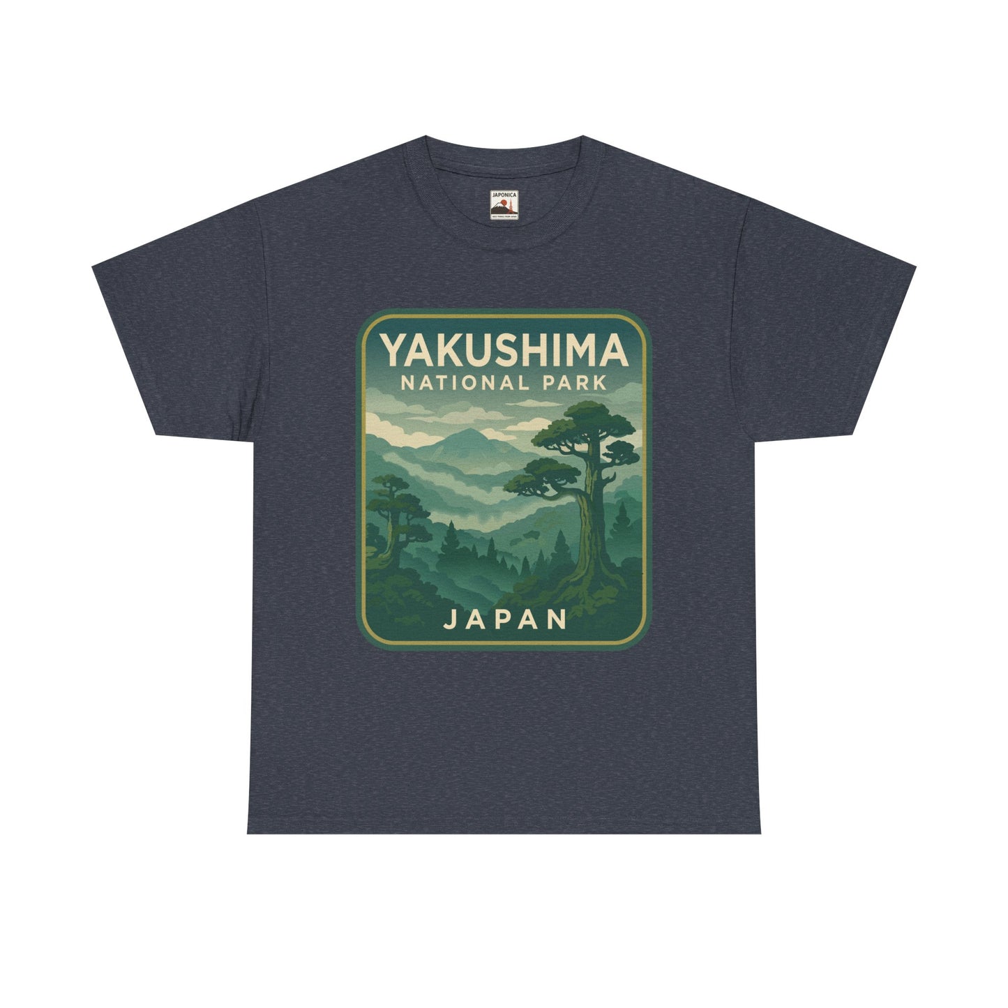 Yakushima National Park Logo Unisex Heavy Cotton Tee