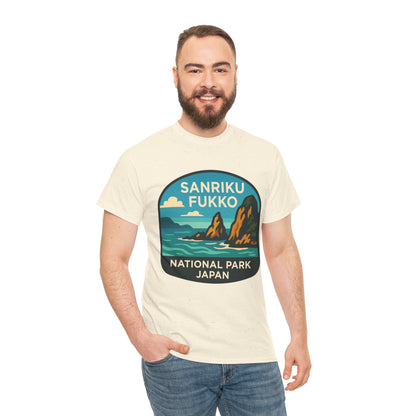 Sanriku - Fukko National Park Logo Unisex Heavy Cotton Tee