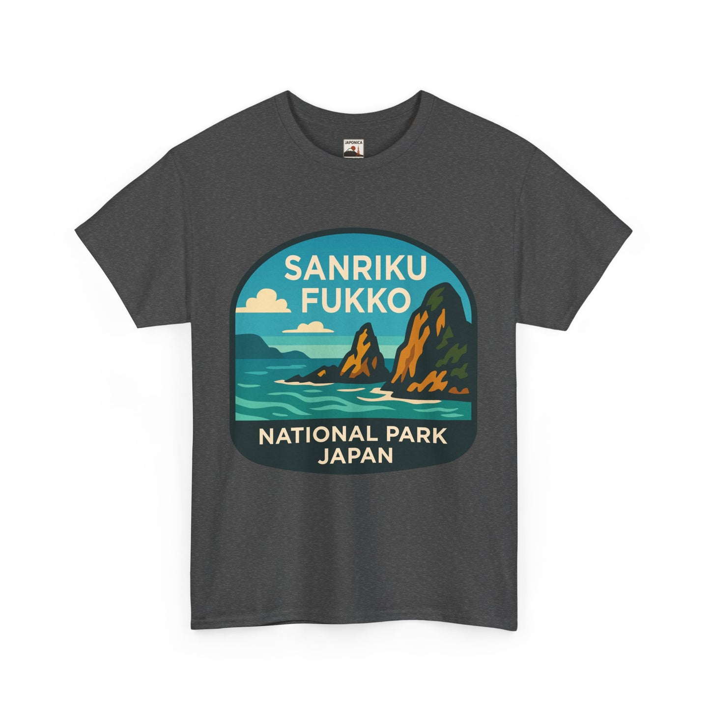 Sanriku - Fukko National Park Logo Unisex Heavy Cotton Tee