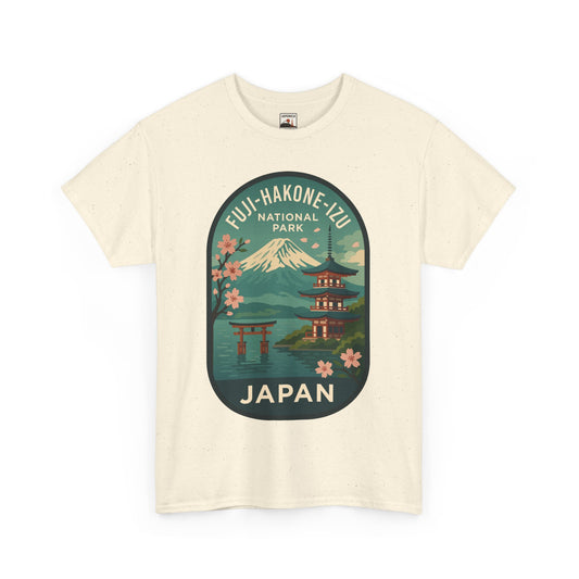 Fuji - Hakone - Izu National Park Logo Vintage Unisex Heavy Cotton Tee