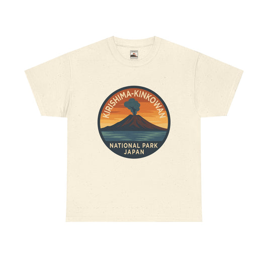 Kirishima - Kinkowan National Park Logo Unisex Heavy Cotton Tee