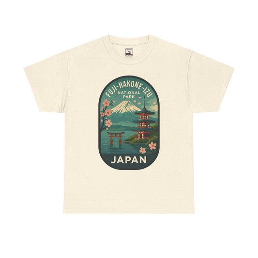 Fuji - Hakone - Izu National Park Logo Vintage Unisex Heavy Cotton Tee