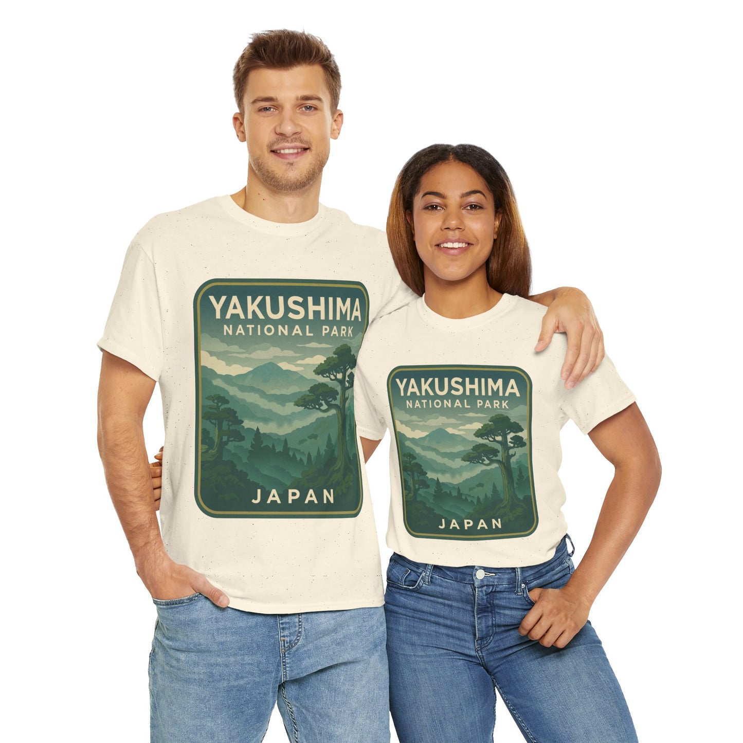 Yakushima National Park Logo Unisex Heavy Cotton Tee