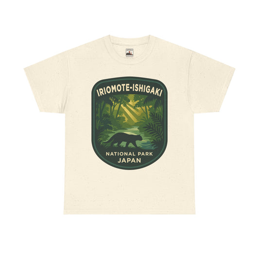Iriomote - Ishigaki National Park Logo Unisex Heavy Cotton Tee