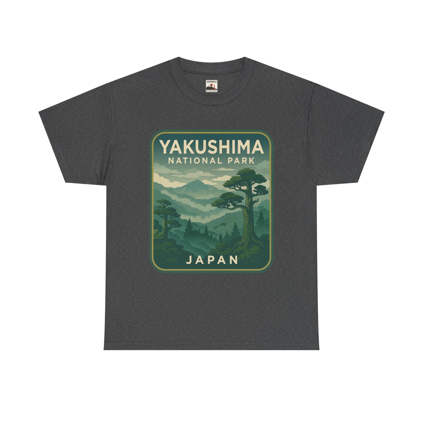 Yakushima National Park Logo Unisex Heavy Cotton Tee