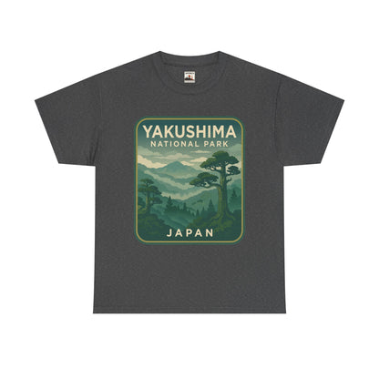 Yakushima National Park Logo Unisex Heavy Cotton Tee