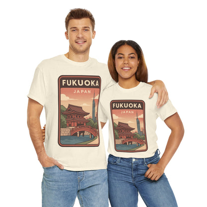 Fukuoka Japan Vintage Unisex Heavy Cotton Tee
