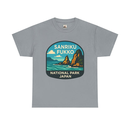 Sanriku - Fukko National Park Logo Unisex Heavy Cotton Tee
