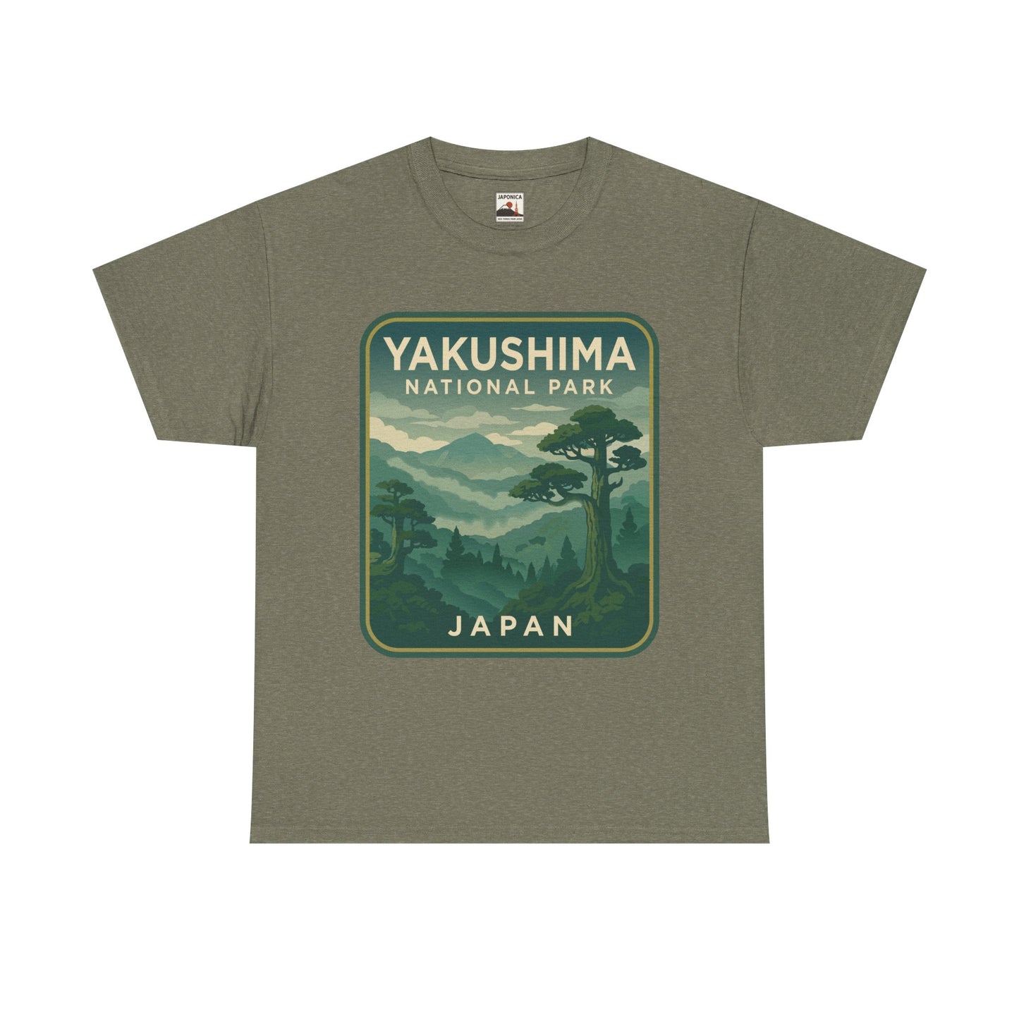 Yakushima National Park Logo Unisex Heavy Cotton Tee