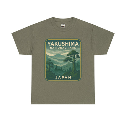 Yakushima National Park Logo Unisex Heavy Cotton Tee