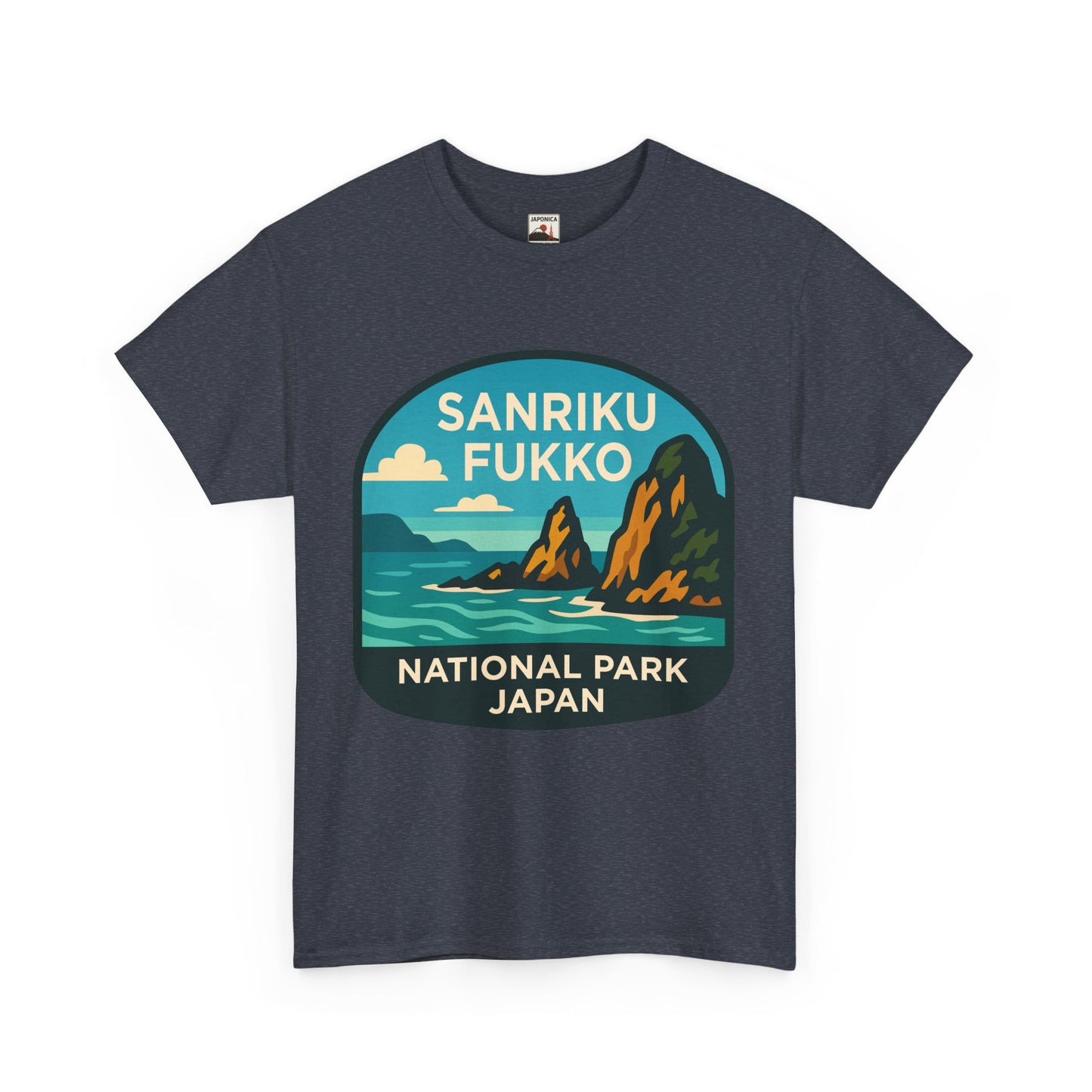 Sanriku - Fukko National Park Logo Unisex Heavy Cotton Tee