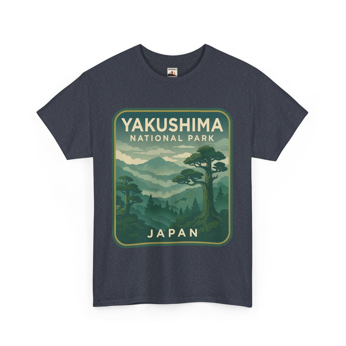 Yakushima National Park Logo Unisex Heavy Cotton Tee