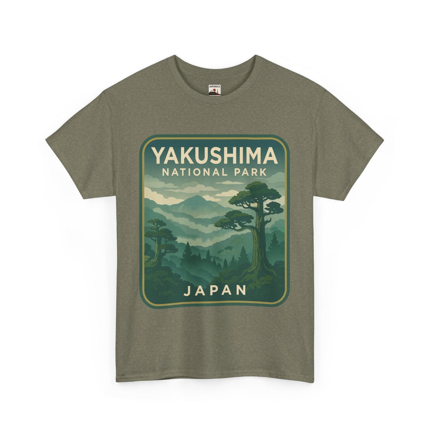 Yakushima National Park Logo Unisex Heavy Cotton Tee