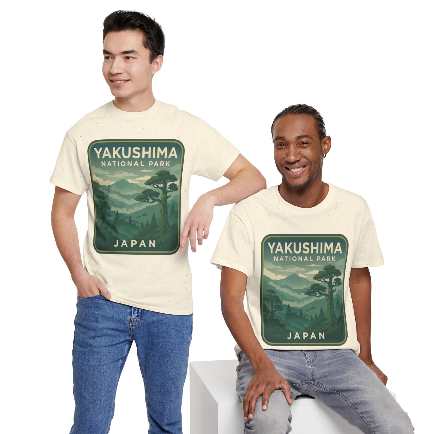 Yakushima National Park Logo Unisex Heavy Cotton Tee