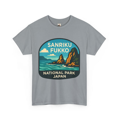 Sanriku - Fukko National Park Logo Unisex Heavy Cotton Tee