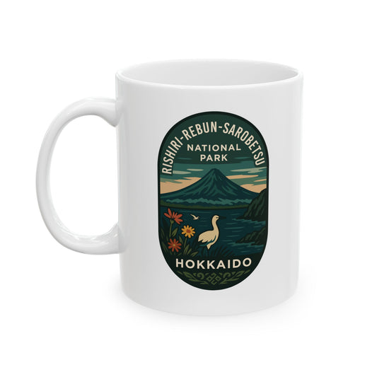 Rishiri - Rebun - Sarobetsu National Park Logo Ceramic Mug