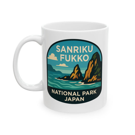 Sanriku - Fukko National Park Logo  Ceramic Mug