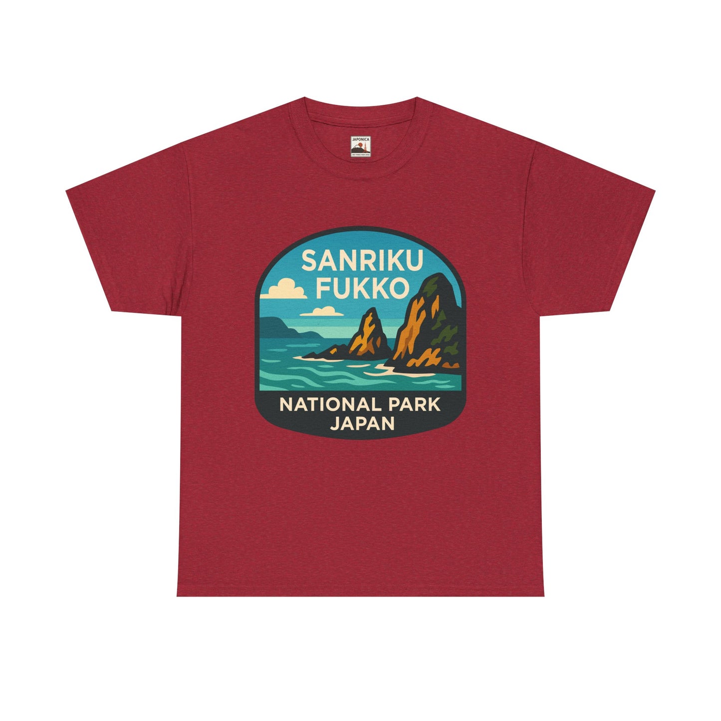 Sanriku - Fukko National Park Logo Unisex Heavy Cotton Tee