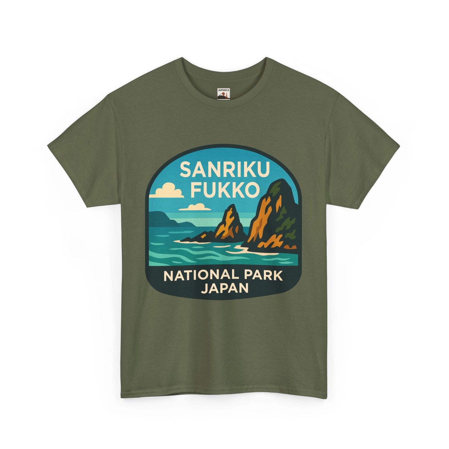 Sanriku - Fukko National Park Logo Unisex Heavy Cotton Tee